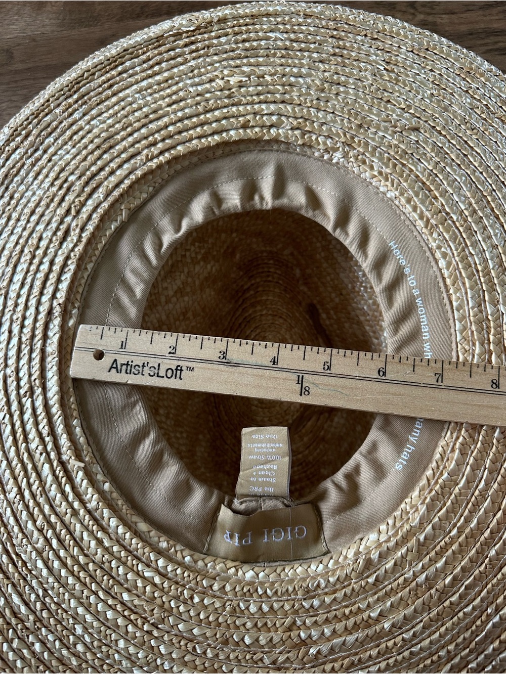 New Gigi Pip Isla 100% Straw Fedora Hat - Picture 14 of 14